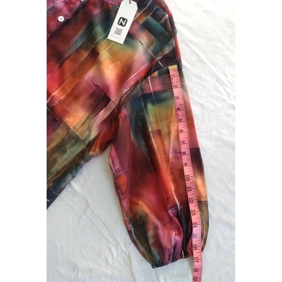 Noracora Women's Colorful Multicolor Blouse Top Shirt 3/4 Sleeve XXL NEW - Picture 10 of 13